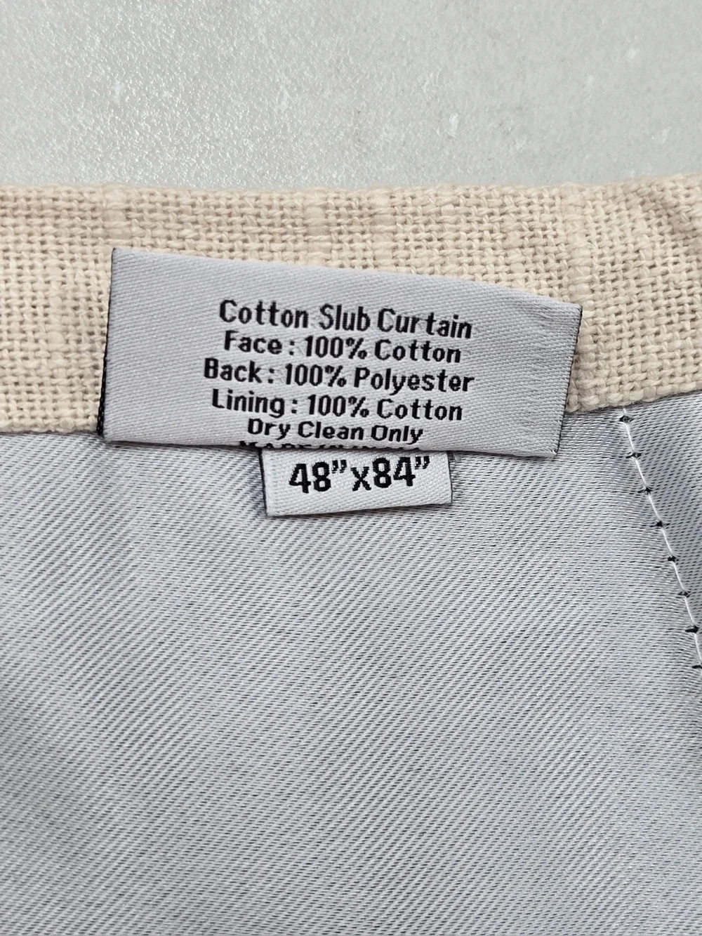 NWT QUINCE Set Of 2 48x84 Cotton Slub Room Darkening Curtains Natural 1093